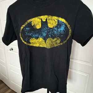 DC Comics Black Batman Logo Tee